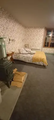 Un ou plusieurs lits dans un hébergement de l'établissement grand studio douillet et lumineux vue sur la vallée