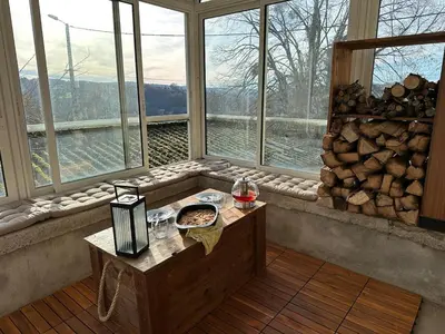 Vue générale sur la montagne ou vue sur la montagne depuis la maison de vacances