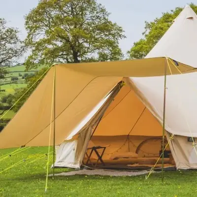 Luxe tent met goed bed