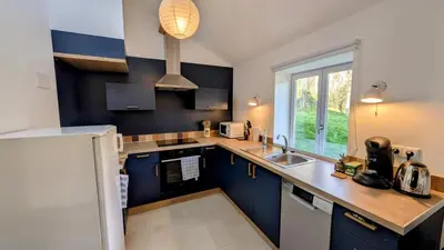 Cuisine ou kitchenette dans l'établissement L'ancienne fermette