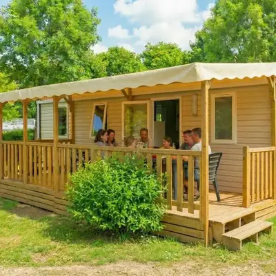 Mobil-home confortable avec terrasse à Saint-Gérons - API-1-52-1315