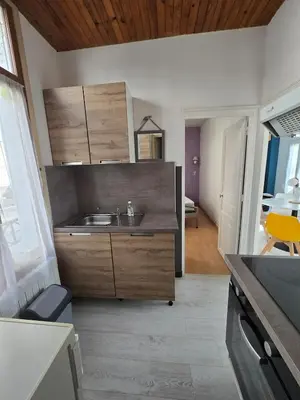 Cuisine ou kitchenette dans l'établissement Appartement lumineux RDC, 4 personnes, T2 avec petit balcon