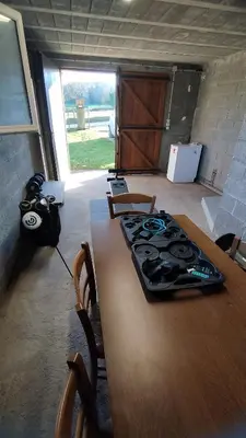 Coin salon dans l'établissement Maison individuelle avec terrain arboré