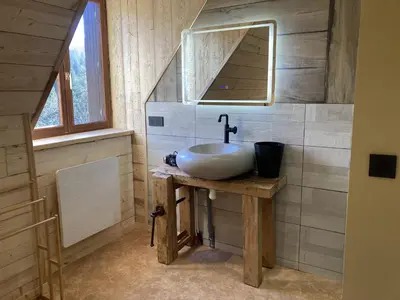 Salle de bains dans l'établissement Maison Auvergnate Le repaire des Milans