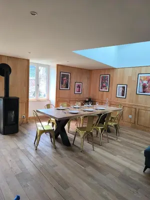 Coin salon dans l'établissement Maison de campagne