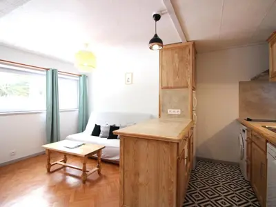 Cuisine ou kitchenette dans l'établissement Bel appartement F2 bis avec balcon et parking, Mont-Dore - FR-1-415-213