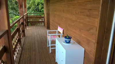 Balcon ou terrasse dans l'établissement Gîte A l'orée des bois