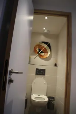 Salle de bains dans l'établissement Appartement au pied des pistes