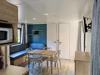Cuisine ou kitchenette dans l'établissement Au bois de Calais