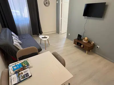 Télévision ou salle de divertissement dans l'établissement Appartement du Souvenirs Confort et Centre ville