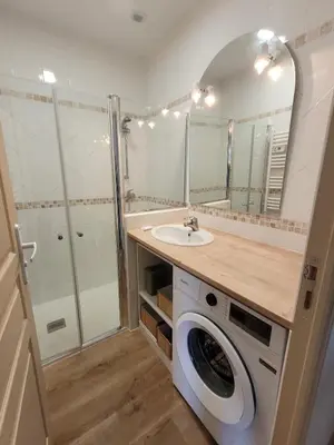 Salle de bains dans l'établissement La Terrasse Gîte