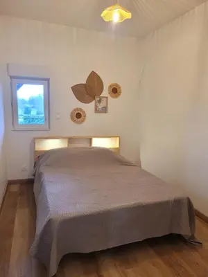 Un ou plusieurs lits dans un hébergement de l'établissement La Terrasse Gîte