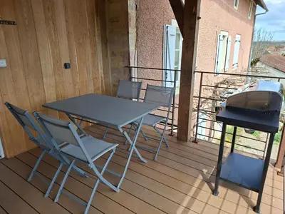Balcon ou terrasse dans l'établissement La Terrasse Gîte