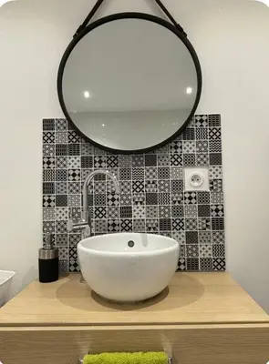 Salle de bains dans l'établissement Gîte à la campagne Le Pissenlit