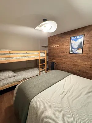Un ou plusieurs lits dans un hébergement de l'établissement Lioran - Appartement 3 chambre, 8 personnes