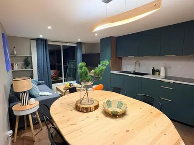 Cuisine ou kitchenette dans l'établissement Lioran - Appartement 3 chambre, 8 personnes