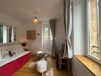 Un ou plusieurs lits dans un hébergement de l'établissement Appartement refait à neuf La Bourboule