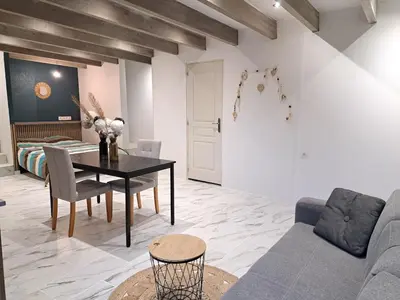 Coin salon dans l'établissement studio Saphyr