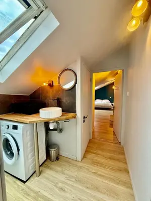 Cuisine ou kitchenette dans l'établissement Appartement 5 cocooning Av Georges Dumas -DABNB