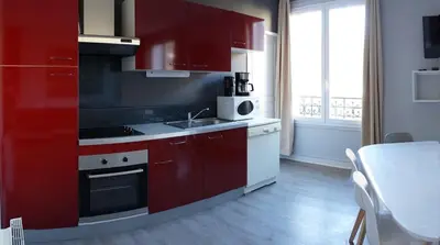 Cuisine ou kitchenette dans l'établissement LILOA