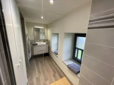 Salle de bains dans l'établissement Gîte fonctionnel sur le Plateau de Millevaches