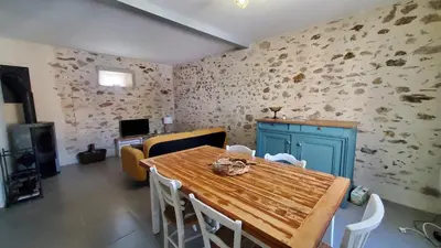 Télévision ou salle de divertissement dans l'établissement La maison des gorges de la Maronne