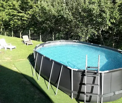 Piscine de l'établissement Charmante maison de campagne ou située à proximité