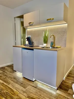 Cuisine ou kitchenette dans l'établissement Studio 1- Cinema Sport Parking - DABNB