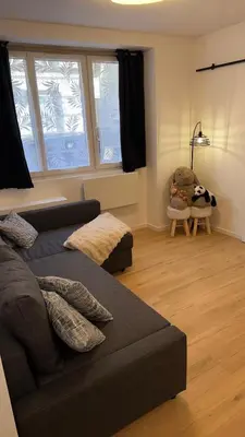 Coin salon dans l'établissement Confort au Mont-Dore & Animaux Admis