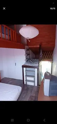 Un ou plusieurs lits dans un hébergement de l'établissement Maison 2-4 personnes, vue sur le Sancy