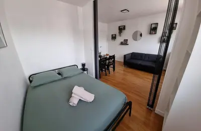 Un ou plusieurs lits dans un hébergement de l'établissement Appartement T1 Bis centre ville - cathédrale Limoges