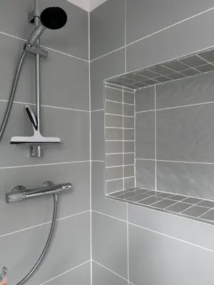 Salle de bains dans l'établissement Appartement Le Dôme-Vue sur les montagnes