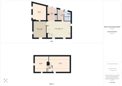 Plan de l'établissement Superbe maison avec piscine et jardin pour 8