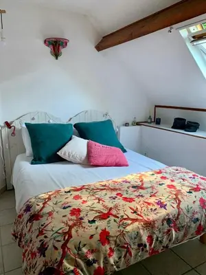 Un ou plusieurs lits dans un hébergement de l'établissement Eco-Lodge In The Heart Of Plateau De Millevaches