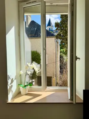 Vue générale sur la montagne ou vue sur la montagne depuis l'appartement