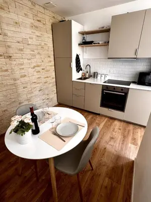 Cuisine ou kitchenette dans l'établissement L'imaginaire au pied de la vieille ville