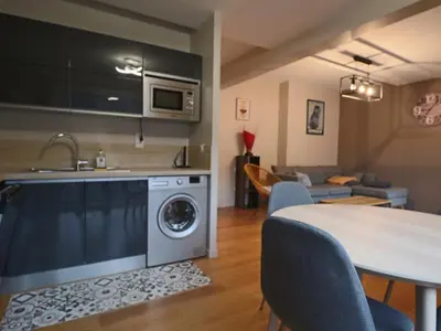 Cuisine ou kitchenette dans l'établissement Confort 4* avec Parking et Terrasse au Mont-Dore - FR-1-858-39