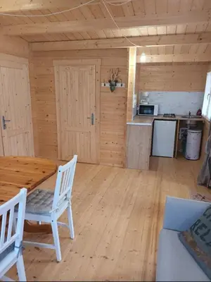 Cuisine ou kitchenette dans l'établissement Chalet des étangs