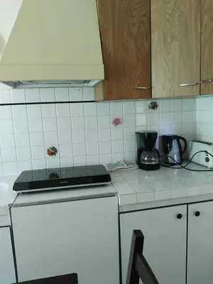 Cuisine ou kitchenette dans l'établissement Charmant appartement 2 chambres à Saint-Geniès avec jardinA