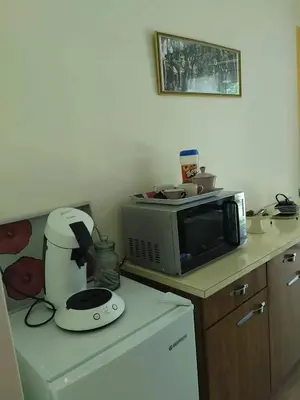 Cuisine ou kitchenette dans l'établissement Charmant appartement 2 chambres à Saint-Geniès avec jardinA