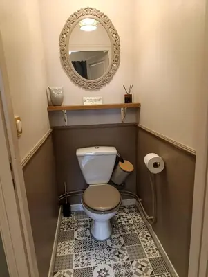 Salle de bains dans l'établissement Domaine de la Clauzade