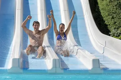 Piscine de l'établissement Chalet 6p 3Bdrms AirCon ou située à proximité