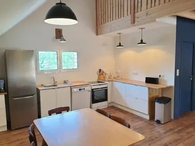 Cuisine ou kitchenette dans l'établissement Gîte en pleine Nature en Dordogne