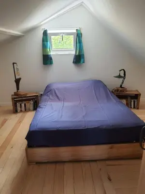 Un ou plusieurs lits dans un hébergement de l'établissement Gîte en pleine Nature en Dordogne