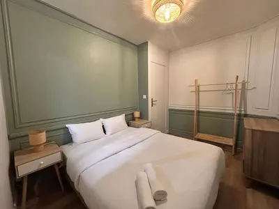 Un ou plusieurs lits dans un hébergement de l'établissement L'Olivier, central et cozy