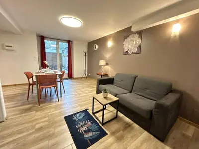 Coin salon dans l'établissement Le Cocon, au calme