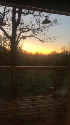 Lever ou coucher de soleil vu de la maison de vacances ou à proximité