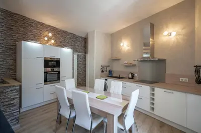 Cuisine ou kitchenette dans l'établissement Les mimitines