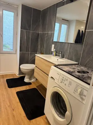 Salle de bains dans l'établissement Logement 3 chambres Montignac