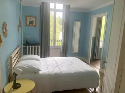 Un ou plusieurs lits dans un hébergement de l'établissement Villa Titaie Maison au calme à 300m du centre